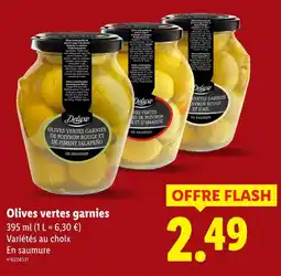 Lidl DELUXE Olives vertes garnies offre