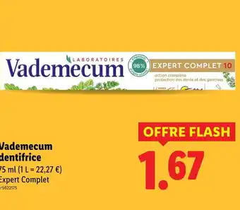 Lidl vademecum Dentifrice Expert Complet offre