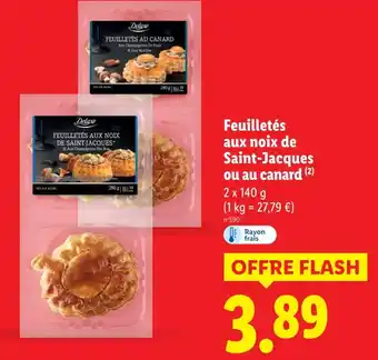 Lidl DELUXE Feuilletés aux noix de Saint-Jacques offre