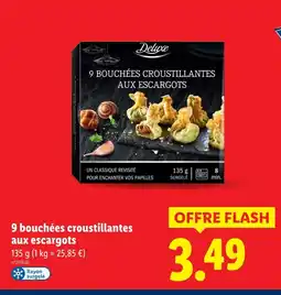 Lidl DELUXE 9 bouchées croustillantes aux escargots offre