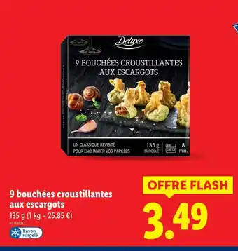 Lidl DELUXE 9 bouchées croustillantes aux escargots offre