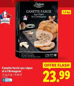 Lidl Deluxe Canette farcie aux cèpes et à l'Armagnac offre