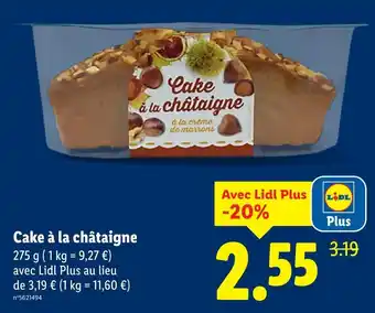 Lidl Cake à la châtaigne offre