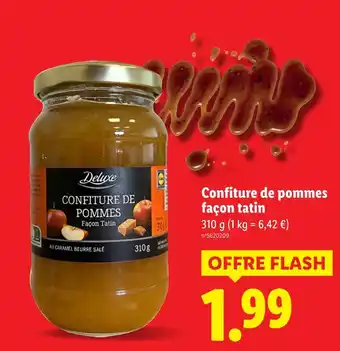 Lidl DELUXE Confiture de pommes façon tatin offre