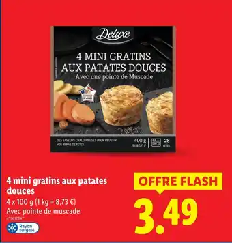 Lidl Deluxe 4 mini gratins aux patates douces offre