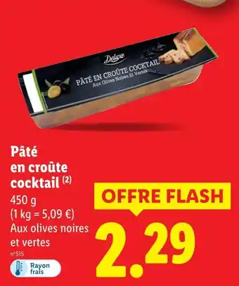Lidl Deluxe Pâté en croûte cocktail offre
