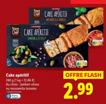 Lidl TOQUE DU CHEF Cake apéritif offre