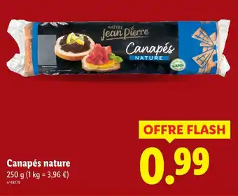 Lidl MAITRE JEAN PIERRE Canapés nature offre