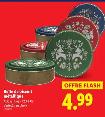 Lidl Boîte de biscuit métallique offre
