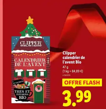 Lidl CLIPPER Calendrier de l’avent Bio offre