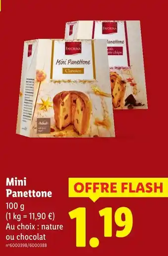Lidl FAVORINA Mini Panettone offre