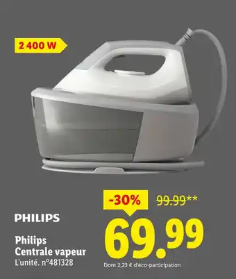 Lidl PHILIPS Centrale vapeur offre