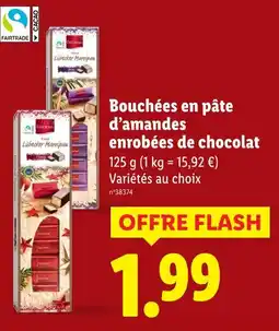 Lidl Bouchées en pâte d’amandes enrobées de chocolat offre