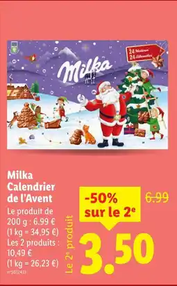 Lidl MILKA Calendrier de l’Avent offre