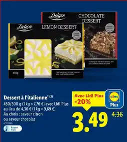 Lidl Deluxe Lemon Dessert offre