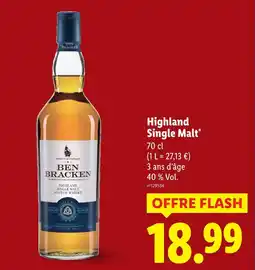 Lidl Highland Single Malt offre