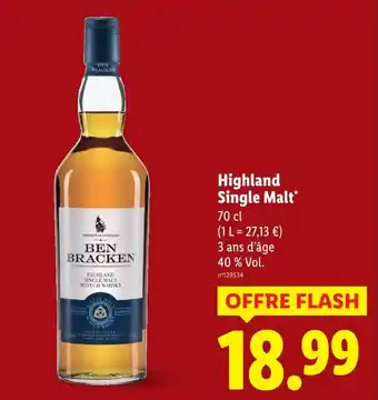 Lidl Highland Single Malt offre