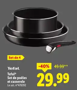 Lidl Tefal Set de poêles et casserole offre