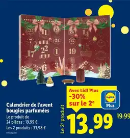 Lidl Calendrier de l’avent bougies parfumées offre