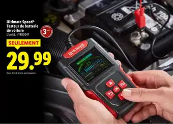 Lidl ULTIMATE SPEED Testeur de batterie de voiture offre