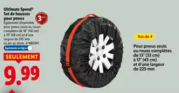 Lidl ULTIMATE SPEED Set de housses pour pneus offre