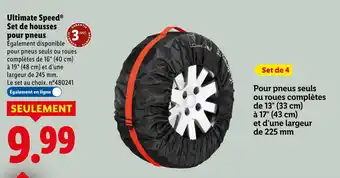 Lidl ULTIMATE SPEED Set de housses pour pneus offre