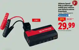 Lidl Ultimate Speed Aide au démarrage mobile pour voitures avec batterie externe Powerbank offre