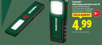 Lidl PARKSIDE Mini lampe portative sans fil offre