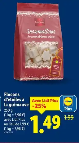 Lidl FAVORINA Flocons d’étoiles à la guimauve offre