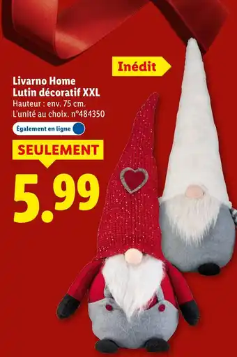 Lidl LIVARNO HOME Lutin décoratif XXL offre