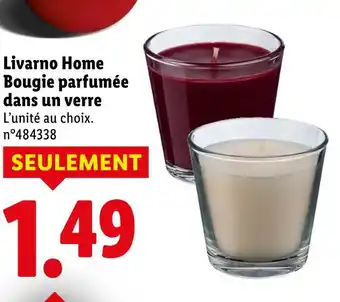 Lidl Livarno Home Bougie parfumée dans un verre offre