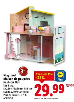 Lidl Playtive Maison de poupées Fashion Doll offre