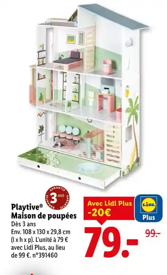 Lidl PLAYTIVE Maison de poupées offre