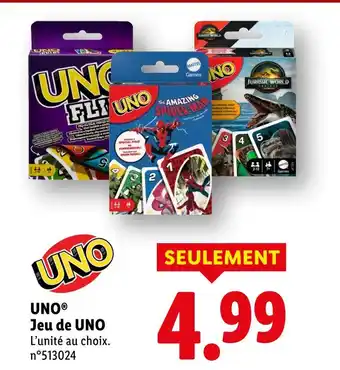 Lidl UNO Jeu de UNO offre