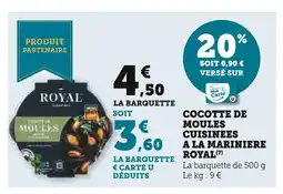 U Express Royal Cocotte de moules cuisinées à la marinière offre