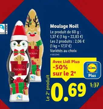 Lidl FAVORINA Moulage Noël offre
