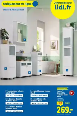 Lidl Livarno Ensemble salle de bains Basel offre