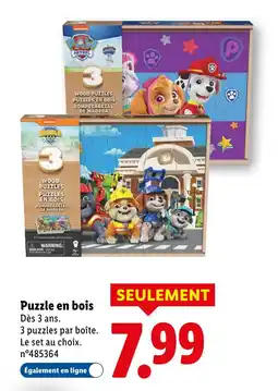 Lidl Puzzle en bois offre