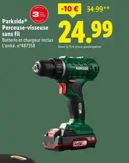 Lidl PARKSIDE Perceuse-visseuse sans fil offre