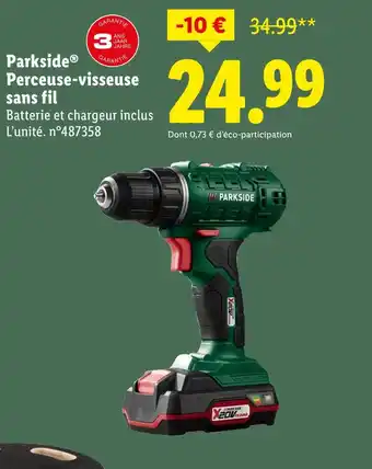 Lidl PARKSIDE Perceuse-visseuse sans fil offre