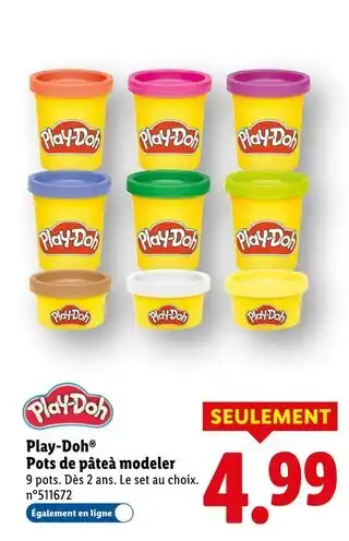 Lidl PLAY-DOH Pots de pâte à modeler offre