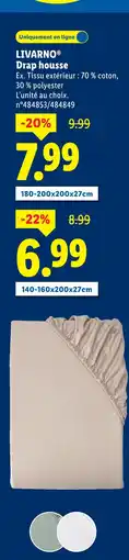 Lidl LIVARNO Drap housse offre