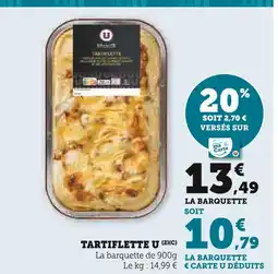 U Express U Tartiflette offre