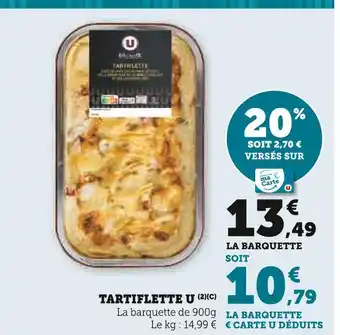 U Express U Tartiflette offre