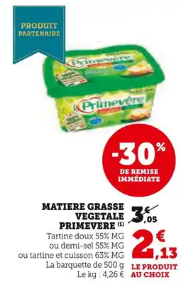 U Express Primevère Matière grasse végétale offre