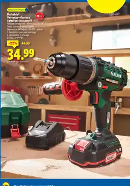 Lidl PARKSIDE Perceuse-visseuse à percussion sans fil offre