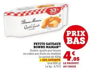 U Express BONNE MAMAN Petits Gateaux offre