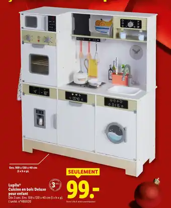 Lidl LUPILU Cuisine en bois Deluxe pour enfant offre