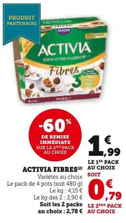 U Express Danone Activia Fibres offre