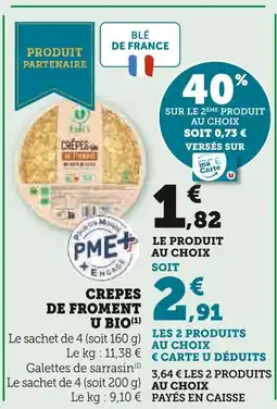 U Express U Bio Crepes de Froment offre